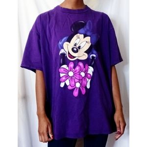 Vintage Disney Minnie Flowers Front and Back Graphic Tee
